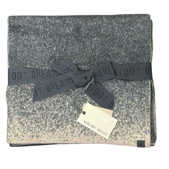 NWT Barefoot Dreams CozyChic Lite Confetti Scarf Smokey Green-Fog Gray - Picture 1 of 3